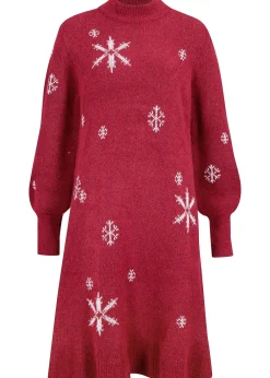 Robe en maille avec flocons de neige