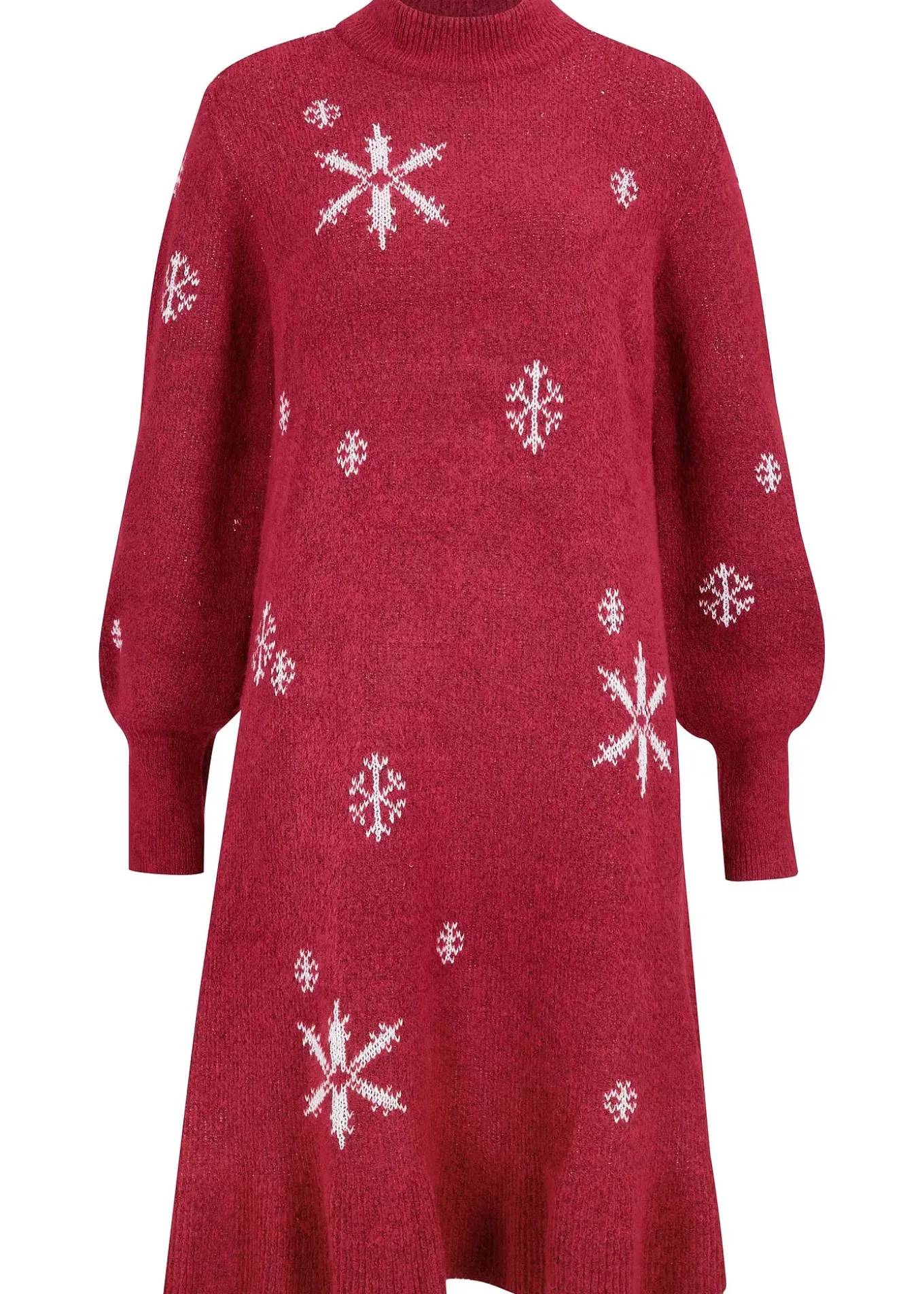 Robe en maille avec flocons de neige