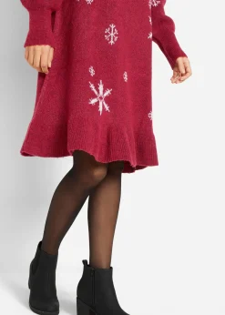 Robe en maille avec flocons de neige