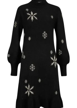 Robe en maille avec flocons de neige