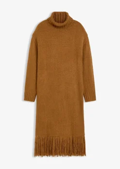 Robe en maille avec franges à la base