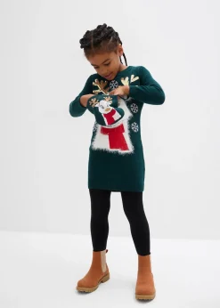 Robe en maille avec sac (ens. 2 pces)