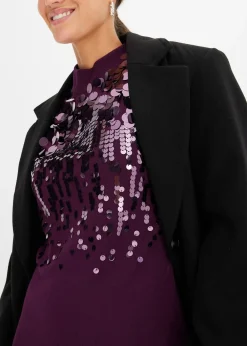 Robe en maille avec sequins sur le haut