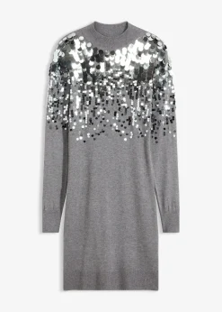 Robe en maille avec sequins sur le haut