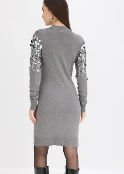 Robe en maille avec sequins sur le haut