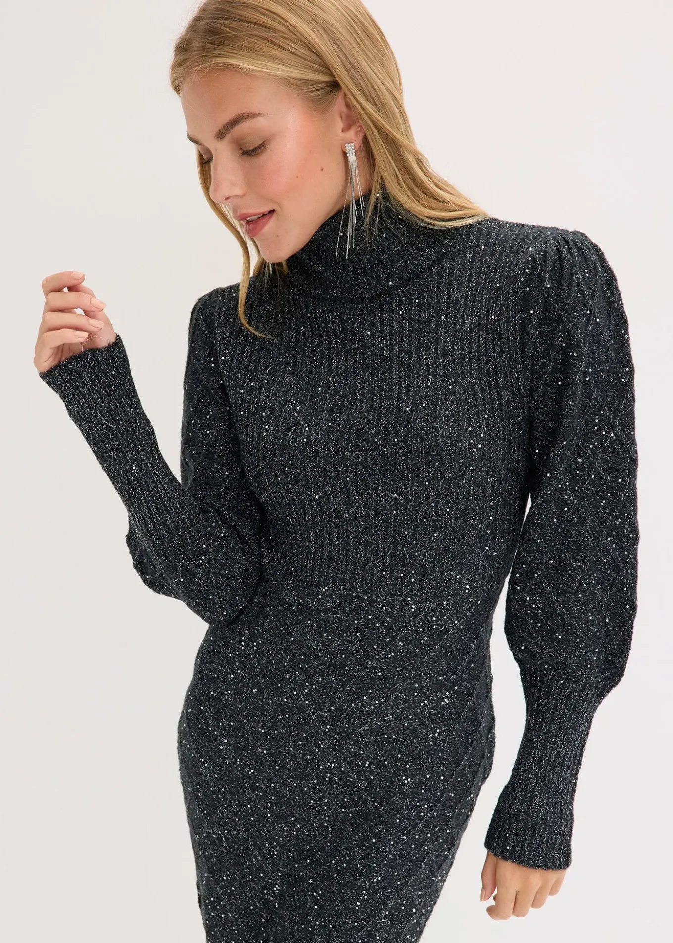 Robe en maille brillante