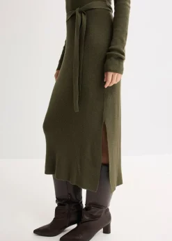 Robe en maille côtelée