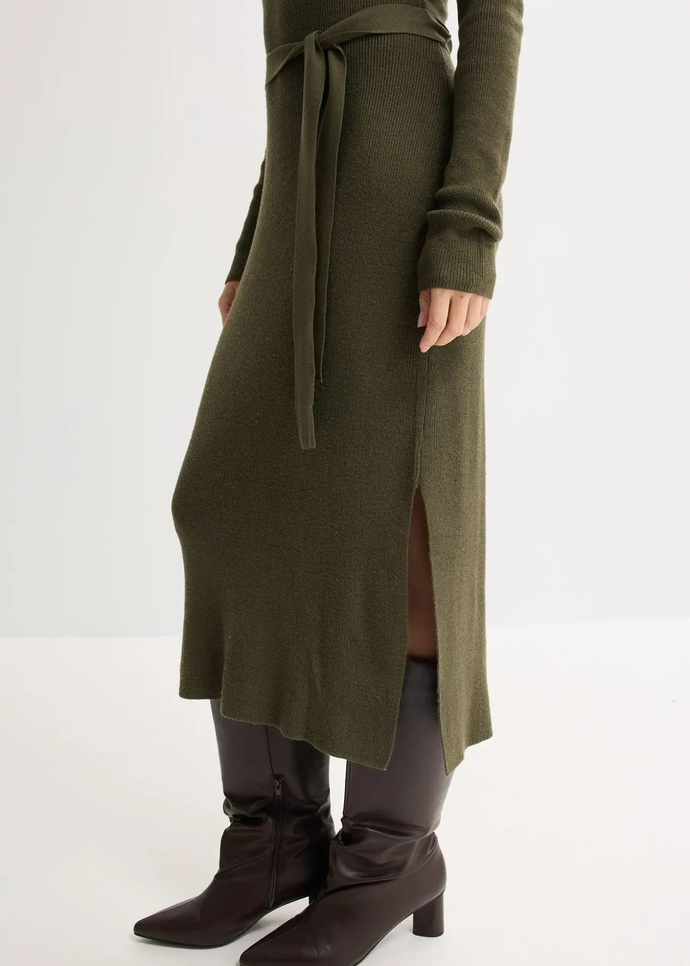 Robe en maille côtelée