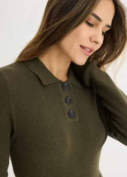 Robe en maille côtelée