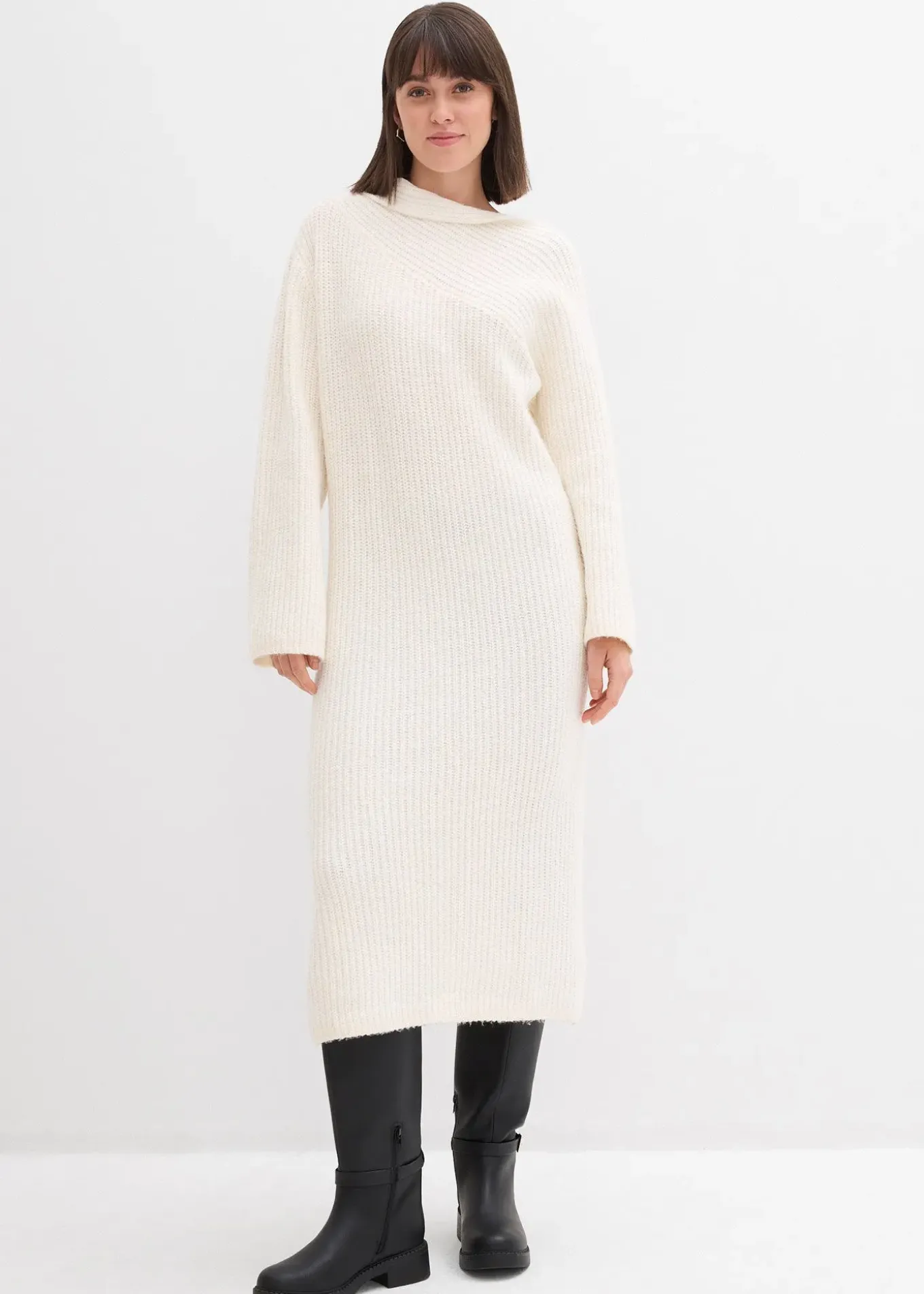 Robe en maille côtelée