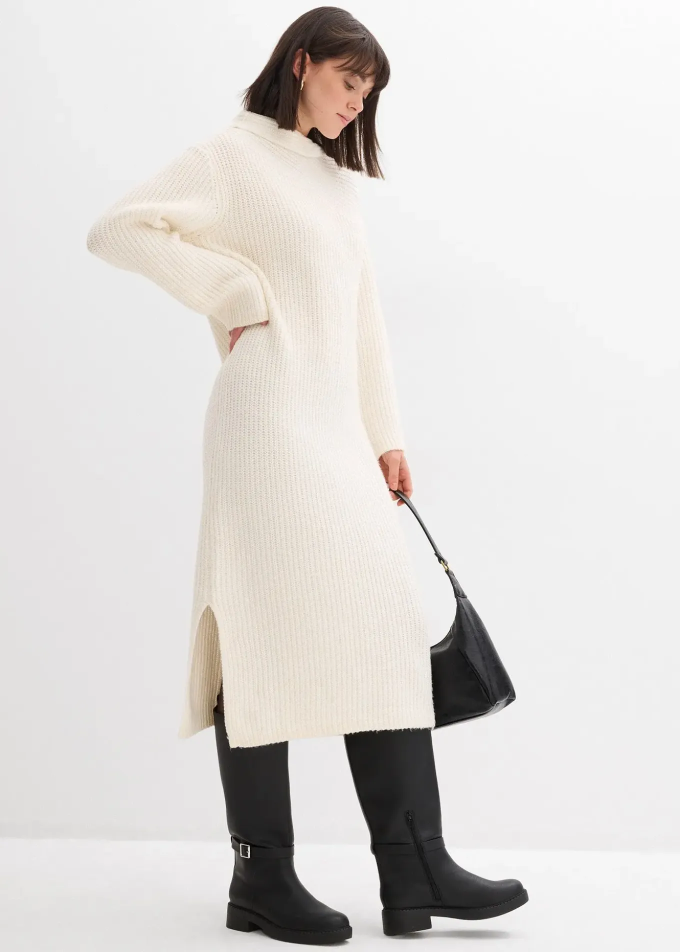 Robe en maille côtelée