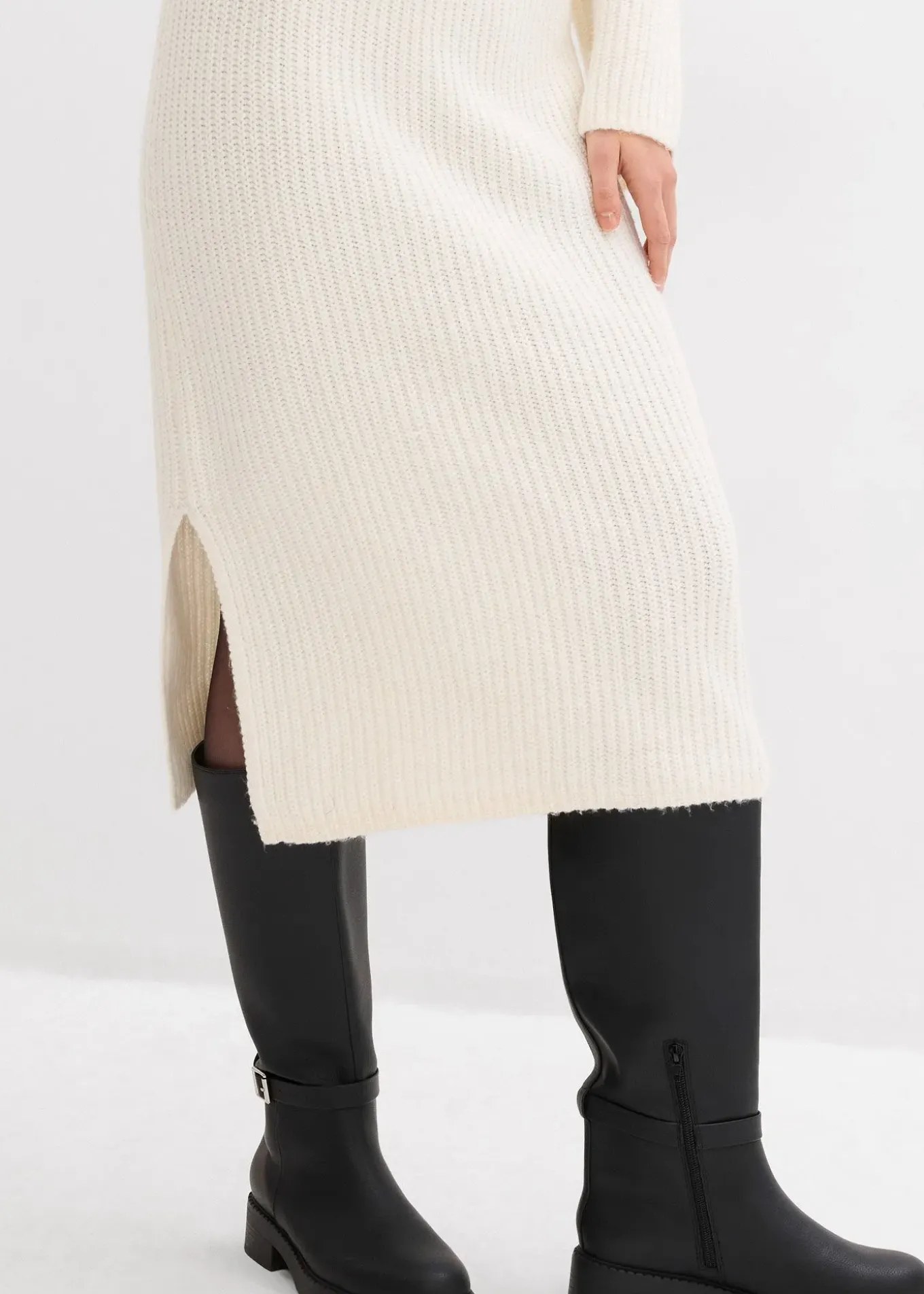 Robe en maille côtelée