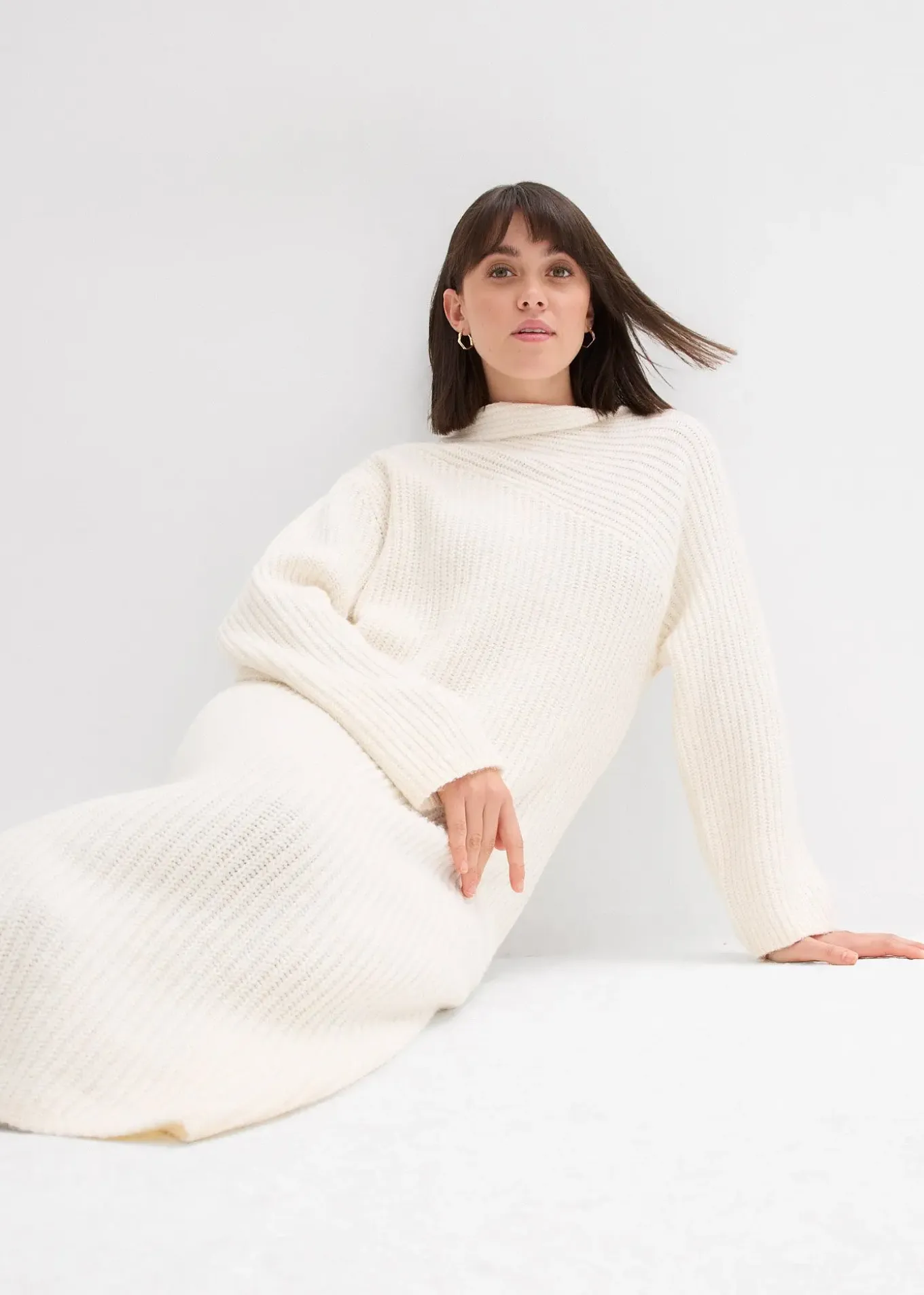 Robe en maille côtelée