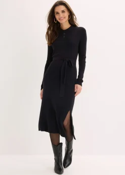 Robe en maille côtelée