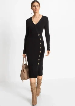 Robe en maille de viscose mélangée