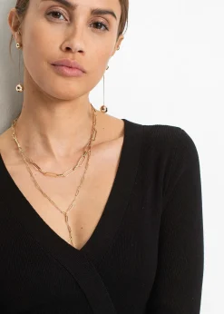 Robe en maille de viscose mélangée