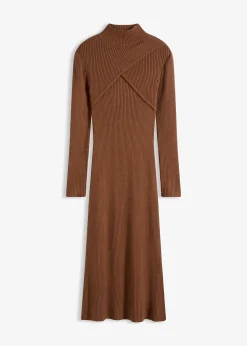 Robe en maille douce, viscose majoritaire