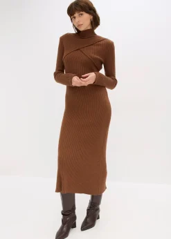 Robe en maille douce, viscose majoritaire