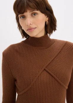 Robe en maille douce, viscose majoritaire