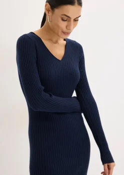 Robe en maille et gilet sans manches (ens. 2 pces)