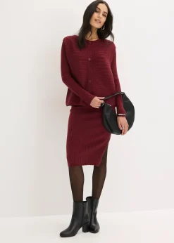 Robe en maille et gilet sans manches (ens. 2 pces)