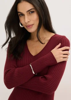 Robe en maille et gilet sans manches (ens. 2 pces)