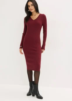 Robe en maille et gilet sans manches (ens. 2 pces)