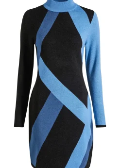 Robe en maille jacquard à rayures modernes