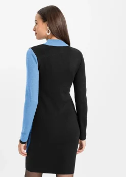 Robe en maille jacquard à rayures modernes