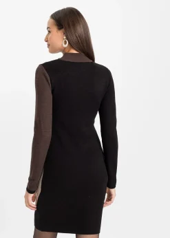 Robe en maille jacquard à rayures modernes