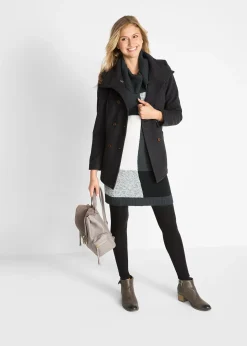 Robe en maille, manches longues, longueur genou