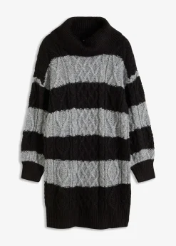 Robe en maille rayée