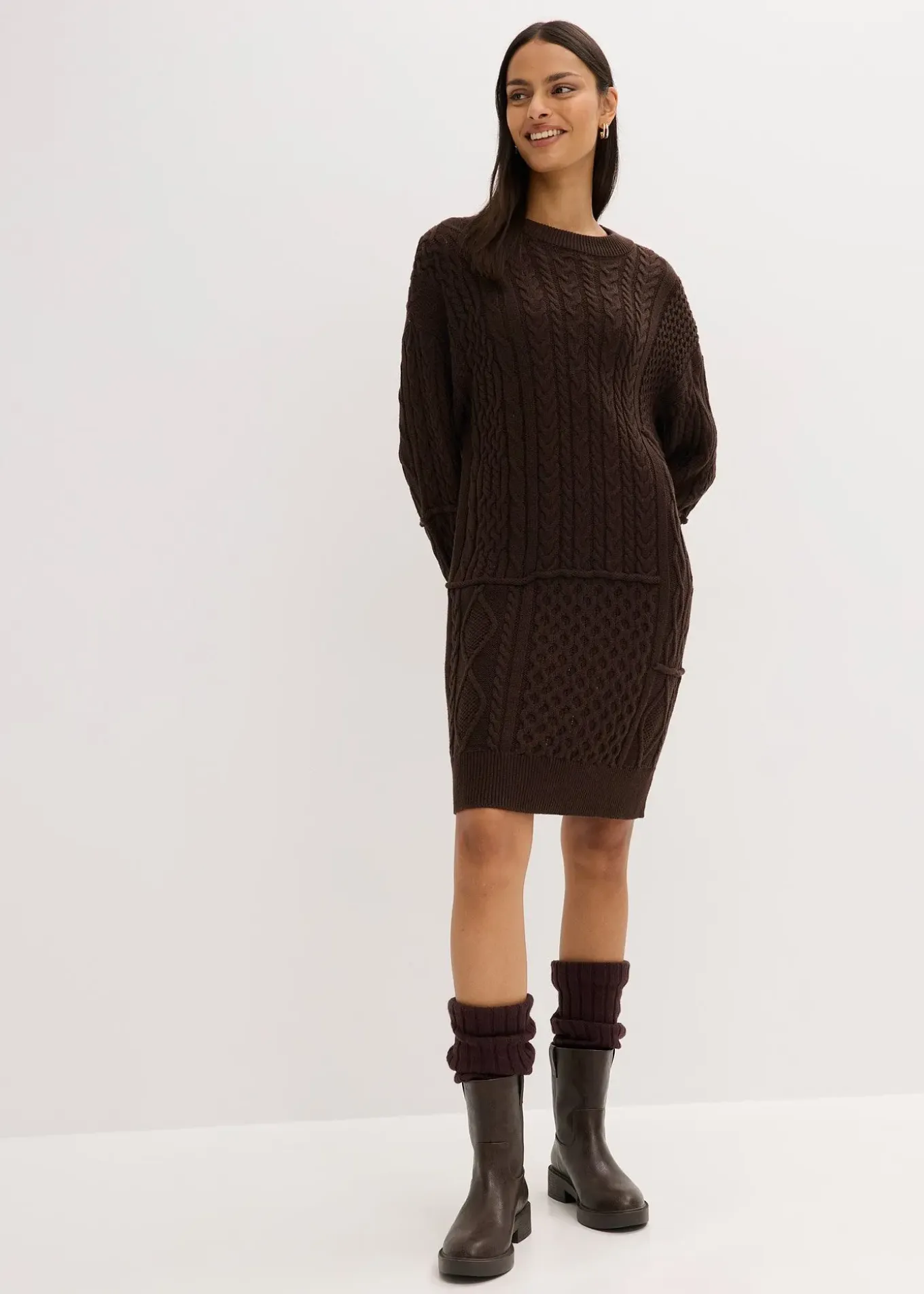 Robe en maille torsadée