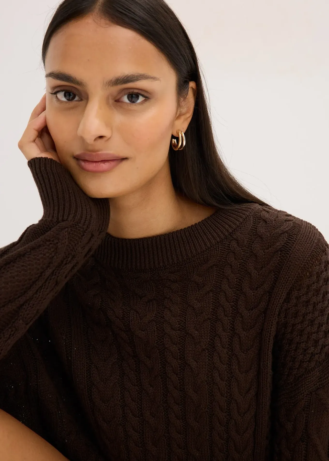 Robe en maille torsadée