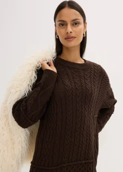 Robe en maille torsadée