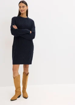 Robe en maille torsadée