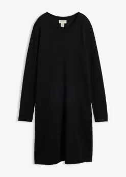 Robe en matière T-shirt, coupe trapèze