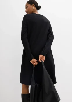 Robe en matière T-shirt, coupe trapèze