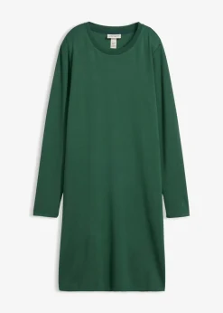 Robe en matière T-shirt, coupe trapèze