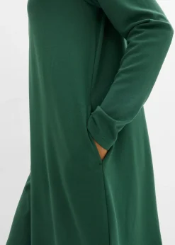 Robe en matière T-shirt, coupe trapèze