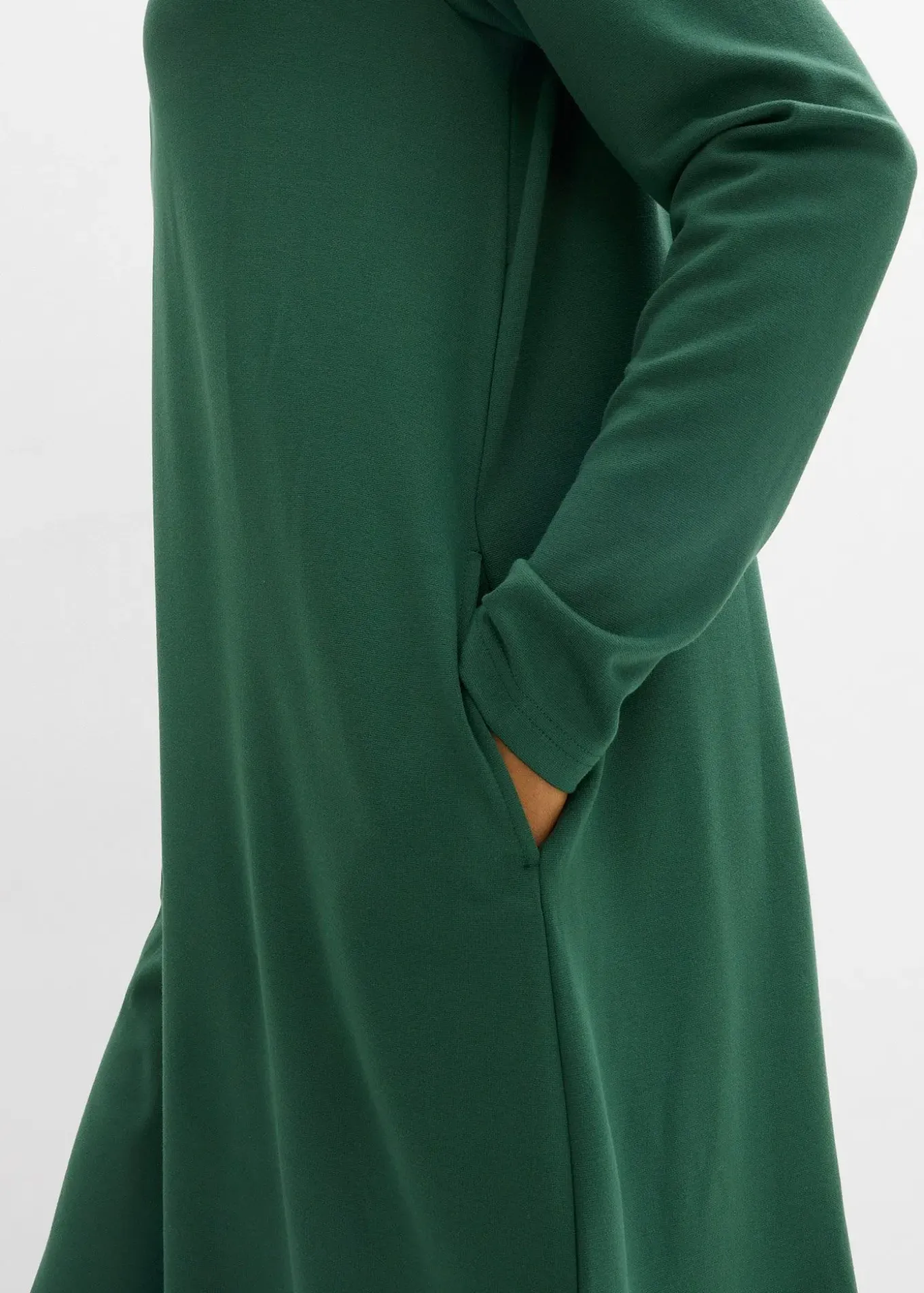 Robe en matière T-shirt, coupe trapèze