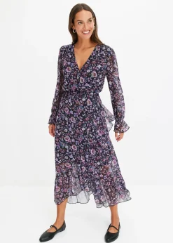 Robe en mesh à imprimé floral
