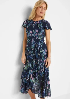 Robe en mousseline à manches papillon