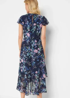 Robe en mousseline à manches papillon