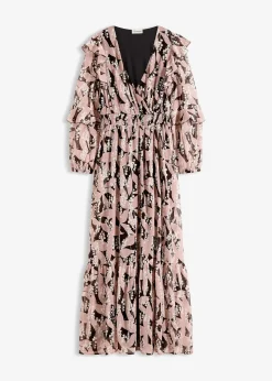 Robe en mousseline à volants