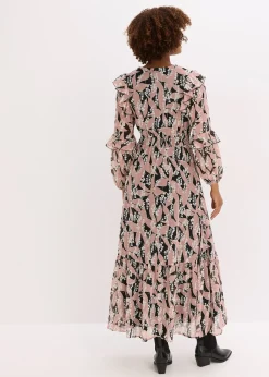 Robe en mousseline à volants