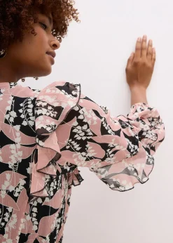 Robe en mousseline à volants