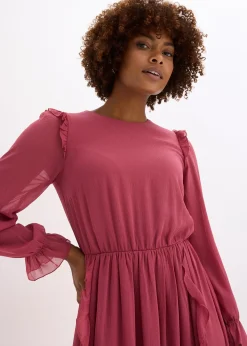 Robe en mousseline à volants