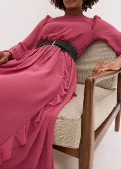 Robe en mousseline à volants