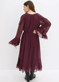 Robe en mousseline à volants